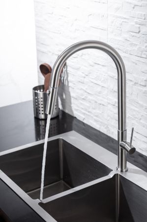 Смеситель для кухни Allen Brau Sprungfeder 5.60002-SS сталь браш, артикул 5.60002-SS