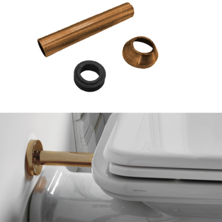 KERASAN Соединение для смыва к напольному унитазу d=40мм, цвет бронза, артикул 755293 br