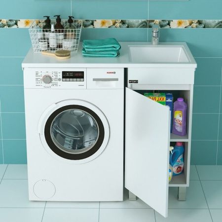 Тумба под раковину над стиральной машиной напольная "Марс-38" 1 дверь, (ум. Лидер 1000 литой мрамор) Тумба под раковину над стиральной машиной напольная "Марс-38" 1 дверь, (ум. Лидер 1000 литой мрамор)