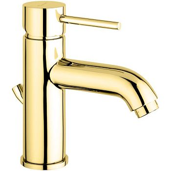 Emmevi Piper, однорычажный смеситель для раковины с донным клапаном, цвет золото