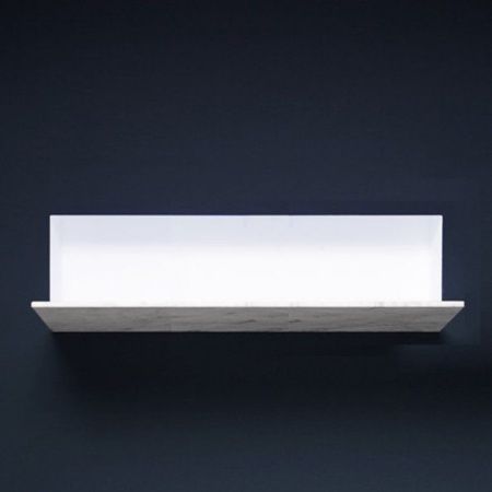 ANTONIO LUPI BATTIGIA Раковина встраиваемая в стену 1260х515х607 мм, с подсветкой, смеситель, донный клапан, сифон, Corian, мрамор Carrara, цвет белый