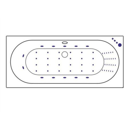 Ванна EXCELLENT Oceana 170x75 "NANO" (хром), артикул WAEX.OCE17.NANO.CR