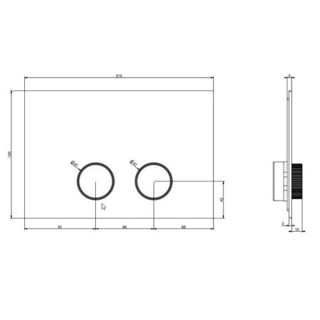Gessi Ingranaggio Клавиши смыва Tece (TeceProfil, TeceBox)., цвет Brushed Brass PVD, артикул 54641#727