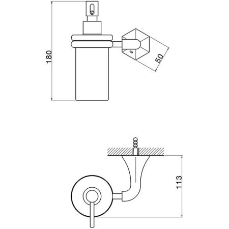 CISAL Cherie Дозатор подвесной, цвет золото/керамика, артикул CE09062024