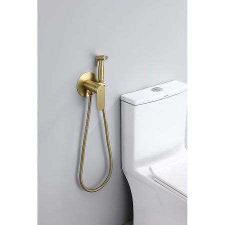 Гигиенический душ со смесителем  Raglo R10.52.03, сатин золотой