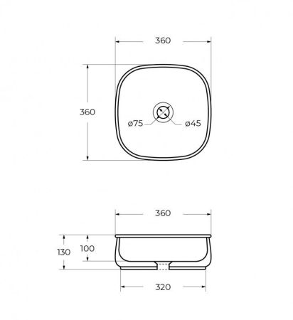 Раковина накладная керамическая CZR-6604, артикул CZR-6604