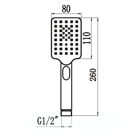 Душевая лейка Savol S-FSP03H, черный, артикул S-FSP03H