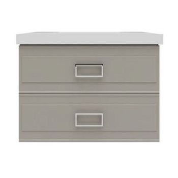 Тумба под раковину подвесная La Fenice Cubo TWIN FNC-01-CUB-C-100-2, бежевая