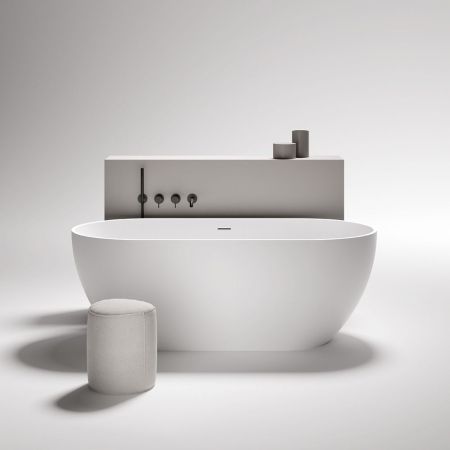 Gruppo Treesse Clivia Ванна отдельностоящая 160х75х57 см, из композита , со щелевым переливом, цвет белый глянцевый цена со склада), артикул V446BL