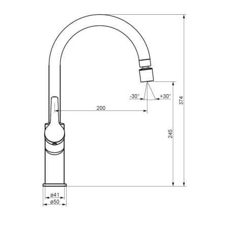 310722300 Eclipse, смеситель для кухни с двухрежимным регулируемым аэратором, черный, артикул 310722300