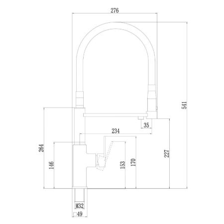 Смеситель для кухни с подключением к фильтру Savol S-L1808Q-01, графит, артикул S-L1808Q-01