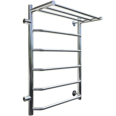 Водяной полотенцесушитель Тругор Браво 1 П ПМ L 80x40 с полкой Хром, артикул Браво1/ПМ508040Плев