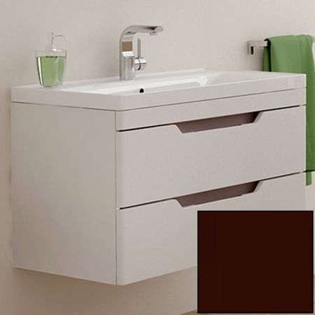 Тумба с раковиной SanVit Степ 90 kstep90 в цвете Ral подвесная Шоколад