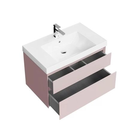 Тумба CUBO подвесная с ящиками 80, мальва матовая