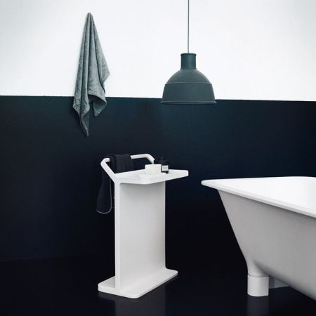 Agape Multifunzione Полотенцедержателем с полкой 50x30.5x73.2 см., напольный, цвет: белый