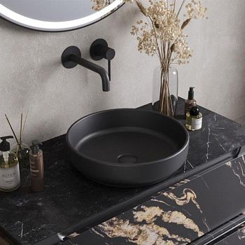 Раковина накладная керамическая, Серая матовая CZR-6595-GO