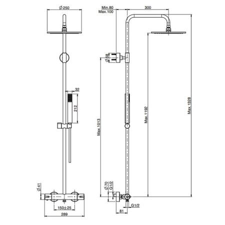 Fima Carlo Frattini Colonne doccia Душевая стойка, верхний душ 25см., с термостатическим смесителем, держателем и ручным душем, цвет: хром Fima Carlo Frattini Colonne doccia Душевая стойка, верхний душ 25см., с термостатическим смесителем, держателем и ручным душем, цвет: хром