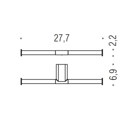 Colombo Mini Держатель т/б двойной , цвет: хром, артикул B4090.CR