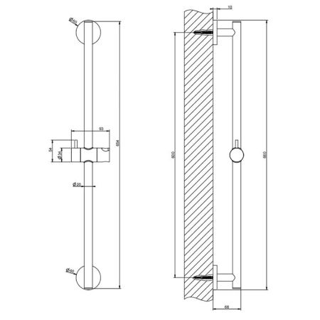 Gessi Emporio Emporio shower Штанга для душа, цвет: Finox Brushed Nickel, артикул 47302#149
