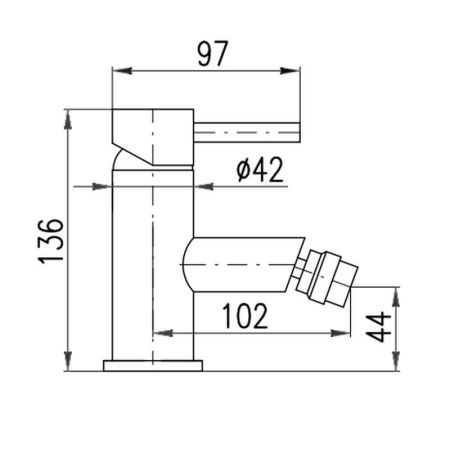 Смеситель для биде Rav Slezak Seina SE945.5KCMAT, черный, артикул SE945.5KCMAT