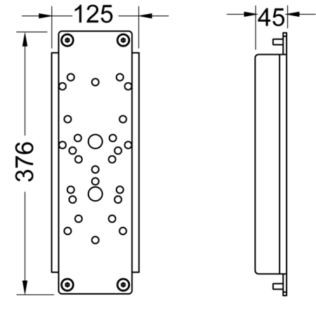 Панель для монтажа ручек с застенным модулем арт. 9.300.009, артикул 9042013