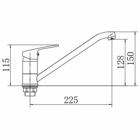 Смеситель для кухни FASHUN A4916, хром