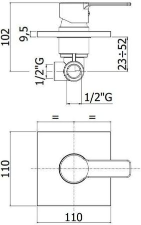 Смеситель для душа Paffoni Red RED010CR/М(с внутренней частью), артикул RED010CR/M
