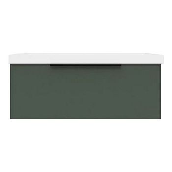 Тумба под раковину подвесная La Fenice SIMPLA FNC-01-SIM-G-100, серо-зелёная