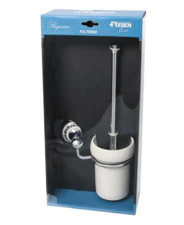 Ершик для унитаза Fixsen Bogema FX-78513 Хром Белый, артикул FX-78513