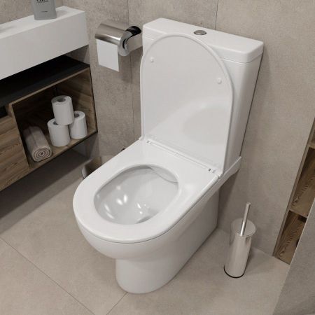 Унитаз напольный Maretti Sofia безободковый с микролифтом, SF10NBM50-844, белый, артикул SF10NBM50-844