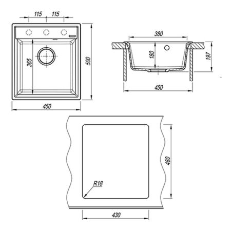Кухонная мойка Florentina КОНСУЛ 23.020.B0450.201, жасмин, артикул 23.020.B0450.201