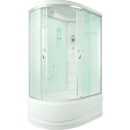 Душевая кабина Erlit Comfort ER4512TPL 120x80 Задняя стенка белая дверцы матовые