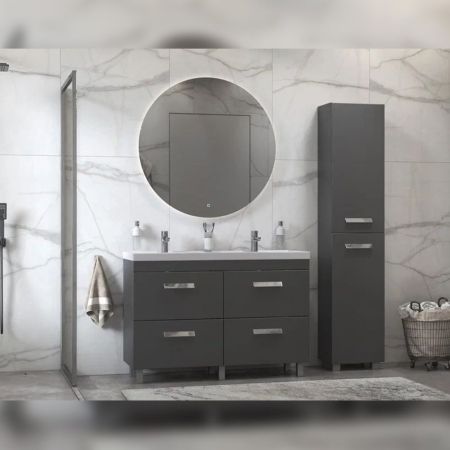 Пенал (40см) Velvex Orlando pn.ORL.40, графит, артикул pn.ORL.40 графит