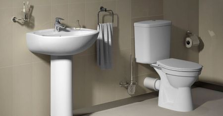 Комплект: раковина Normus 55 см + пьедестал, артикул 9600B003-7650