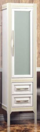 Корлеоне пенал правый Opadiris Белый матовый с бежевой патиной, артикул 