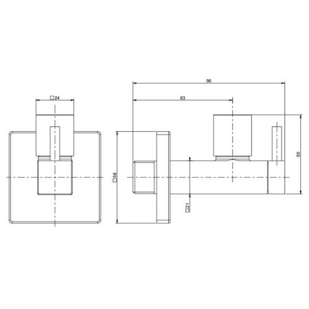 Gessi Кран-фильтр квадратный с подводом воды на 1/2", цвет Black XL, артикул 01412#299