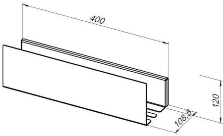 Полка Aquanet Магнум Н 40x12 черная матовая, артикул 00341531