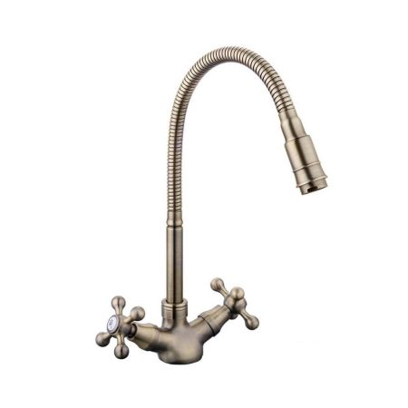 Смеситель для кухни с гибким изливом FASHUN A4319-4, бронза