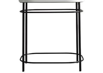 White Ceramic UPPER, овальная консоль для накладной раковины UPPER, цвет черный матовый