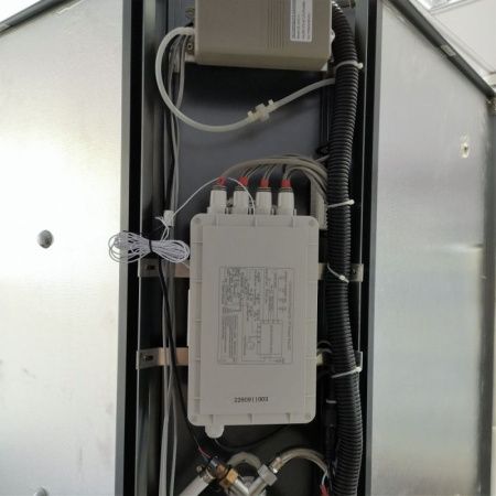 Душевая кабина SSWW BU620 120х120 с баней профиль Голубой сапфир матовый задняя стенка зеркальная