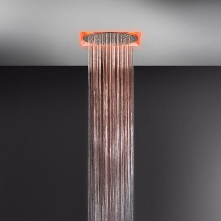 Gessi Afilo Встраив. душ. система 350х350мм, тропический ливеньи хромотерапия, c пультом упр.,(без панели 57018 и блока RIR5402), артикул 57601#279