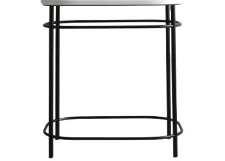 White Ceramic UPPER, овальная консоль для накладной раковины UPPER, цвет черный матовый, артикул W11080M-RAL9005