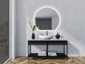 Xpertials Duved Led, зеркало Ø80 см со срезом, 1 датчик: LED подсветка с регулировкой яркости