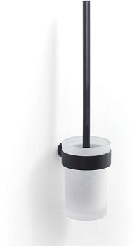 Gedy Pirenei, настенный стеклянный ёрш, цвет черный матовый