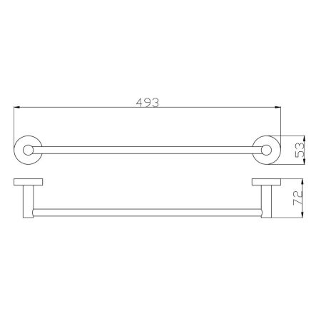 Полотенцедержатель Rav Slezak COLORADO COA0701/45ZK, золото брашированное