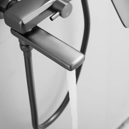 Душевая система Shevanik S8536T, оружейная сталь