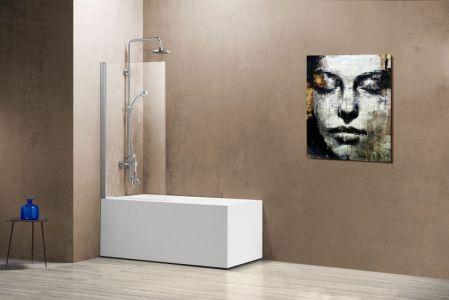 Шторки на ванну Vincea Душевая шторка на ванну VSB-11800CL, 800*1400, хром, стекло прозрачное,, артикул VSB-11800CL