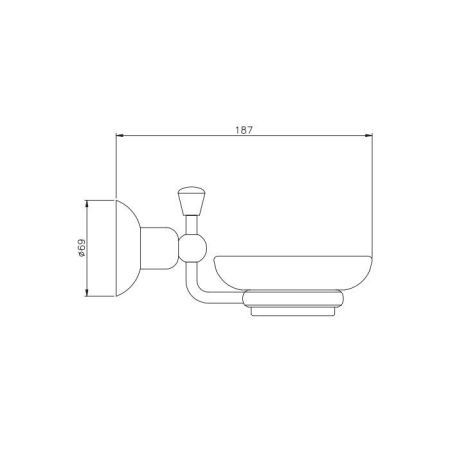 Nicolazzi Cristallo Di Rocca Мыльница подвесная, цвет: белый / золото, артикул 1487GO09C