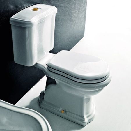 Механизм двойного слива с нижним подводом воды, цвет кнопки бронза, артикул 750993