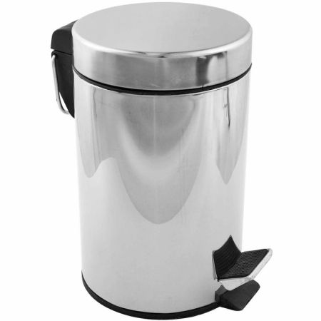 Ведро для мусора с педалью хром, 12л